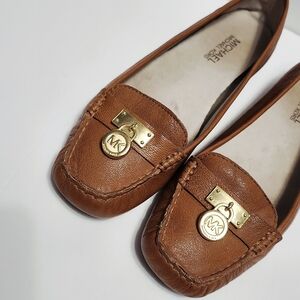  Michael Kors Hamilton Leather Padlock Loafers size 7.5 Shoes